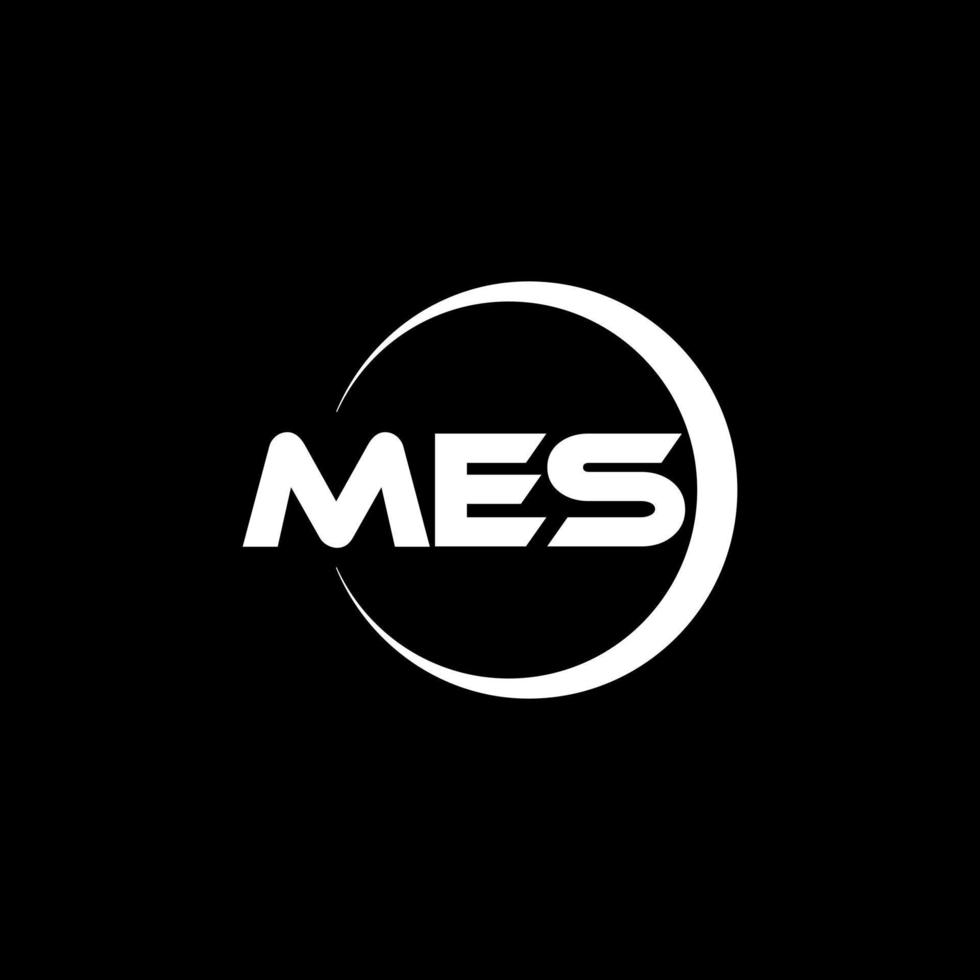 mes-Brief-Logo-Design in Abbildung. Vektorlogo, Kalligrafie-Designs für Logo, Poster, Einladung usw. vektor