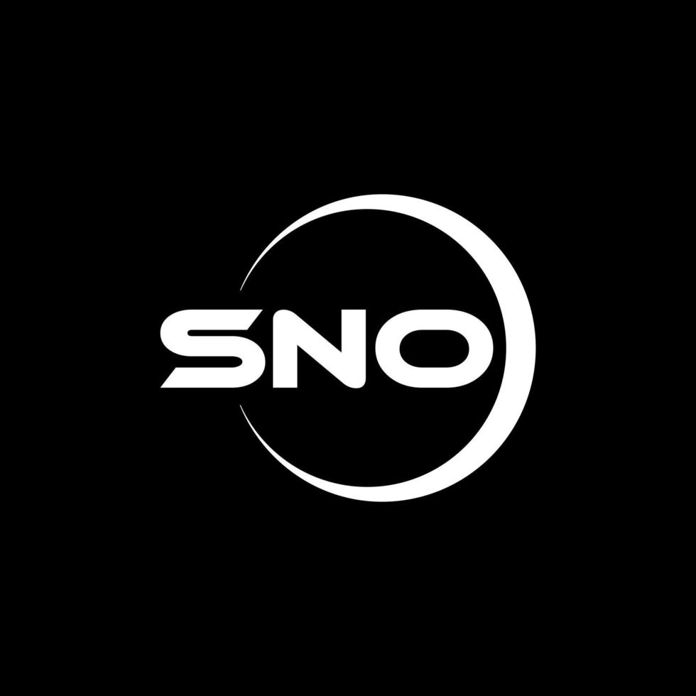 Sno-Brief-Logo-Design im Illustrator. Vektorlogo, Kalligrafie-Designs für Logo, Poster, Einladung usw. vektor