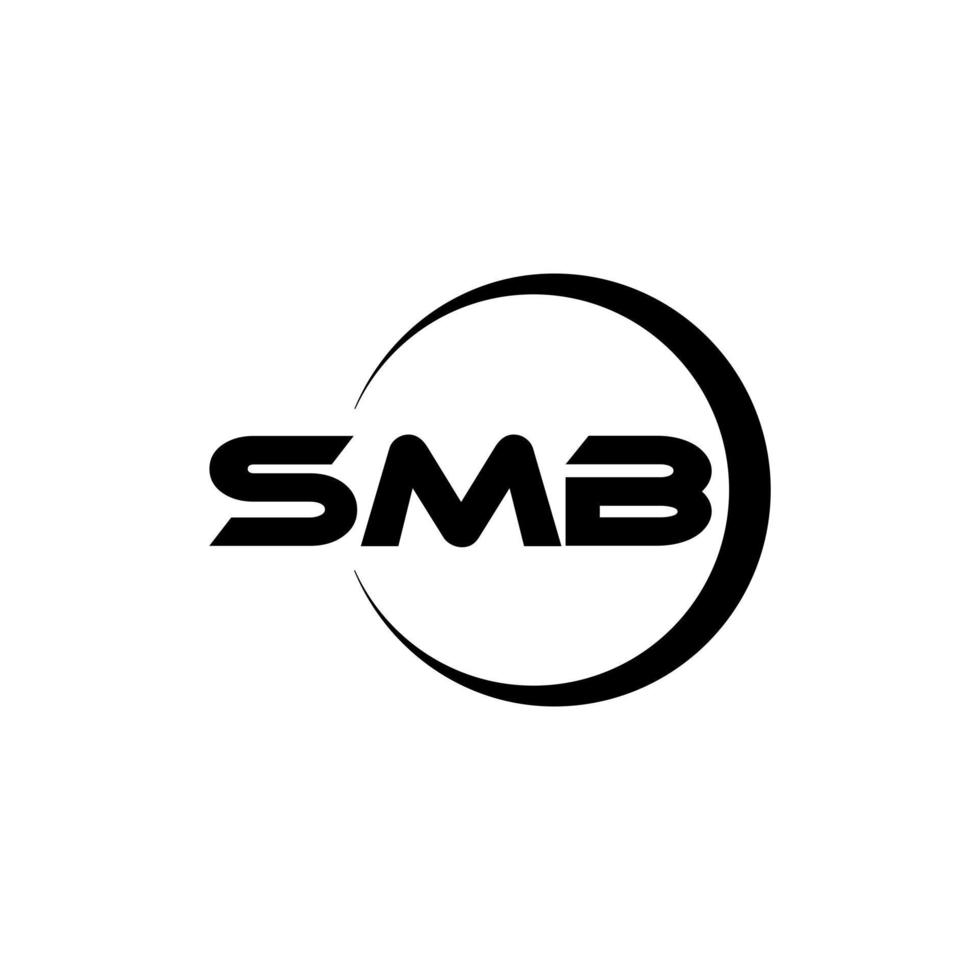 smb-brief-logo-design im illustrator. Vektorlogo, Kalligrafie-Designs für Logo, Poster, Einladung usw. vektor