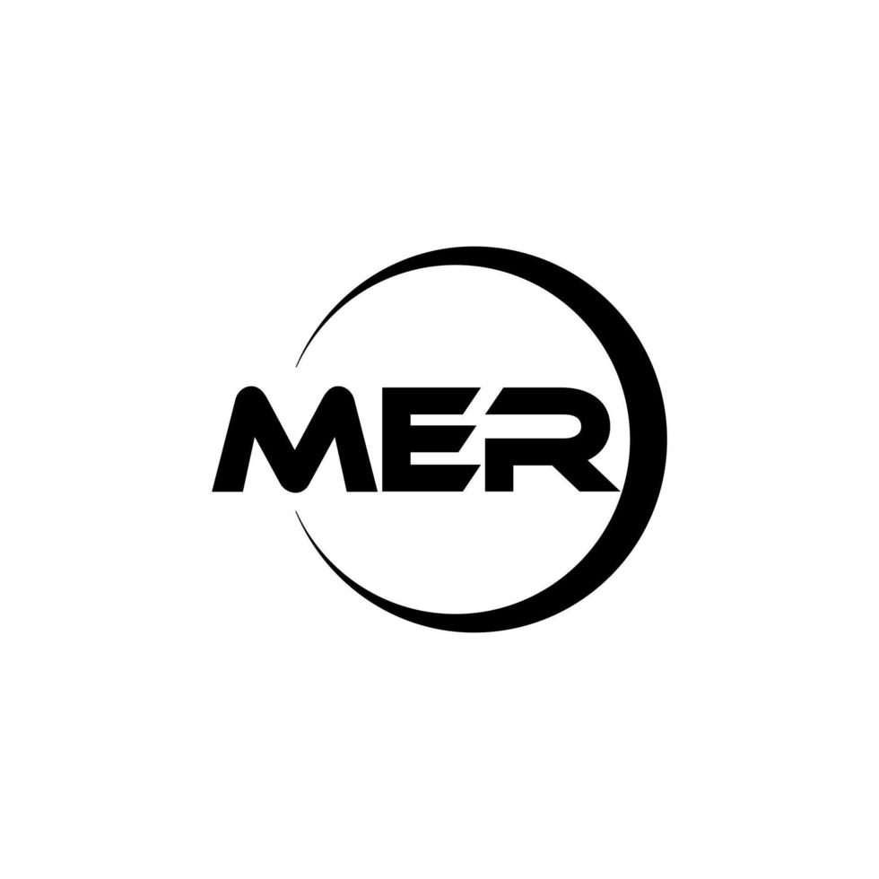 Mer-Brief-Logo-Design in Abbildung. Vektorlogo, Kalligrafie-Designs für Logo, Poster, Einladung usw. vektor