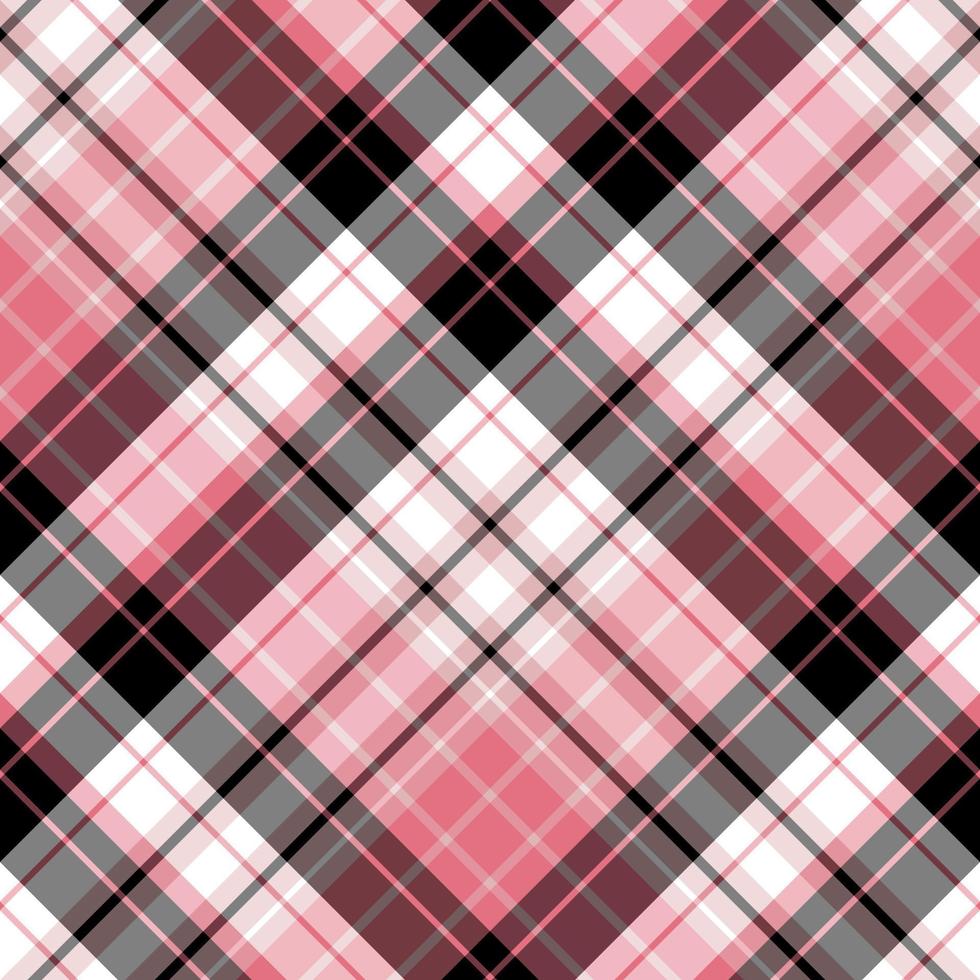 sömlös mönster i kreativ rosa, svart och vit färger för pläd, tyg, textil, kläder, bordsduk och Övrig saker. vektor bild. 2