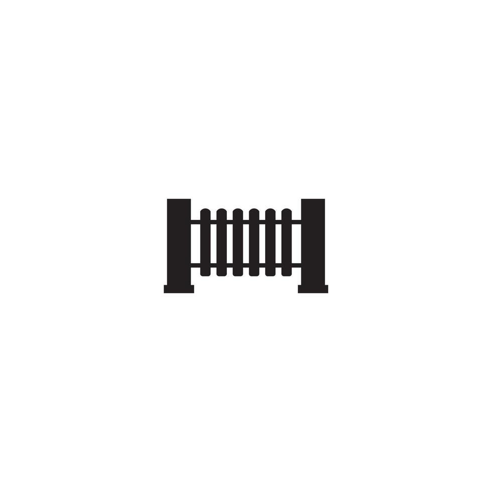 staket mall vektor ikon illustration