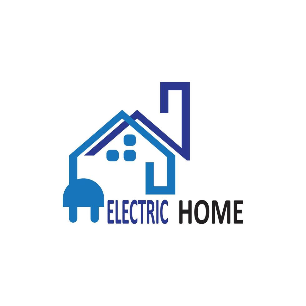 Vorlage für das Vektorsymbol für das elektrische Home-Logo vektor
