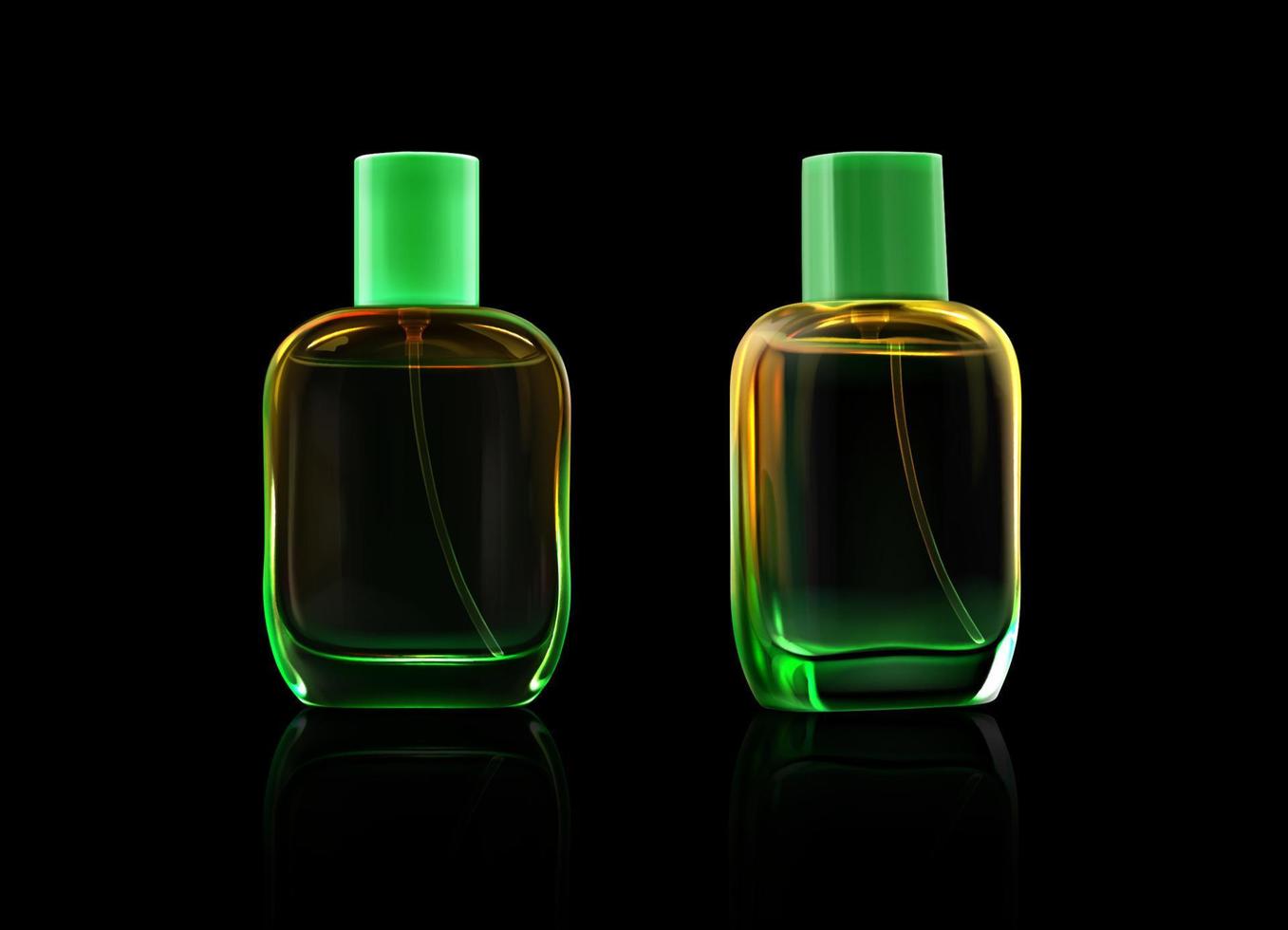 Glasflaschen für Duftstoffe, Parfüm, Kölnisch Wasser vektor