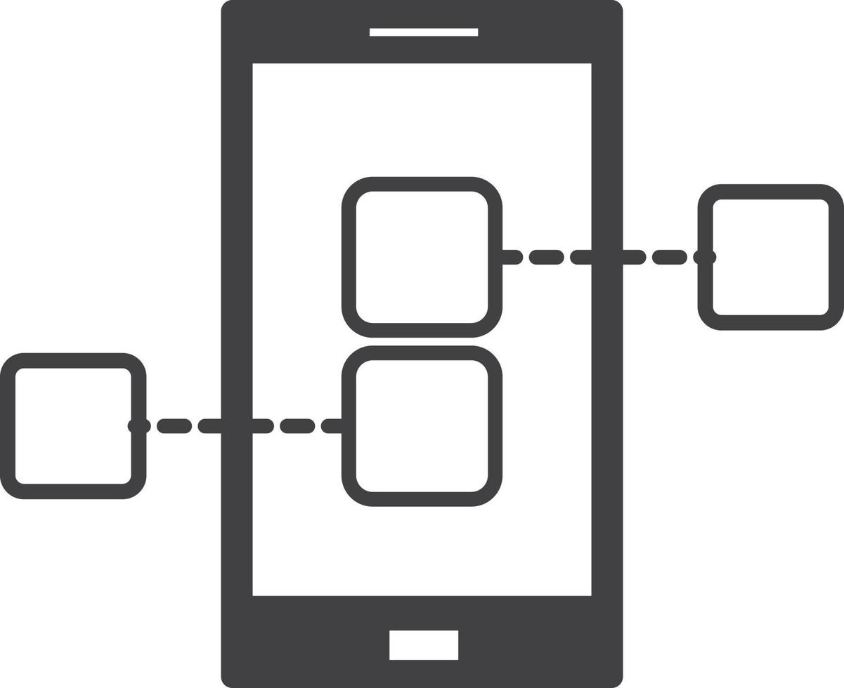 smartphones und anwendungsillustration im minimalen stil vektor