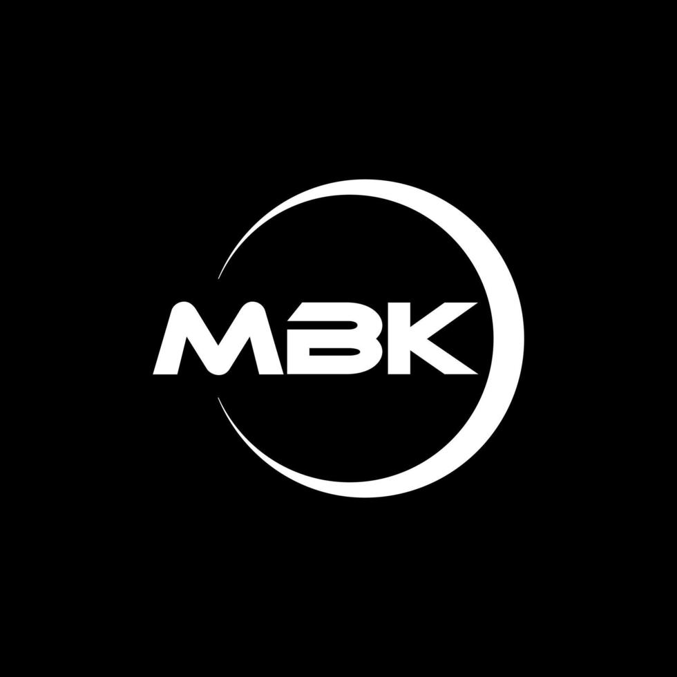 mbk-Brief-Logo-Design in Abbildung. Vektorlogo, Kalligrafie-Designs für Logo, Poster, Einladung usw. vektor