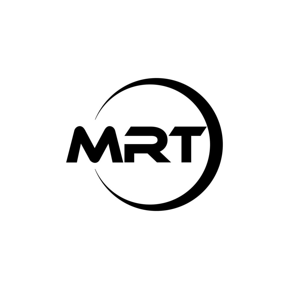 MRT-Brief-Logo-Design in Abbildung. Vektorlogo, Kalligrafie-Designs für Logo, Poster, Einladung usw. vektor