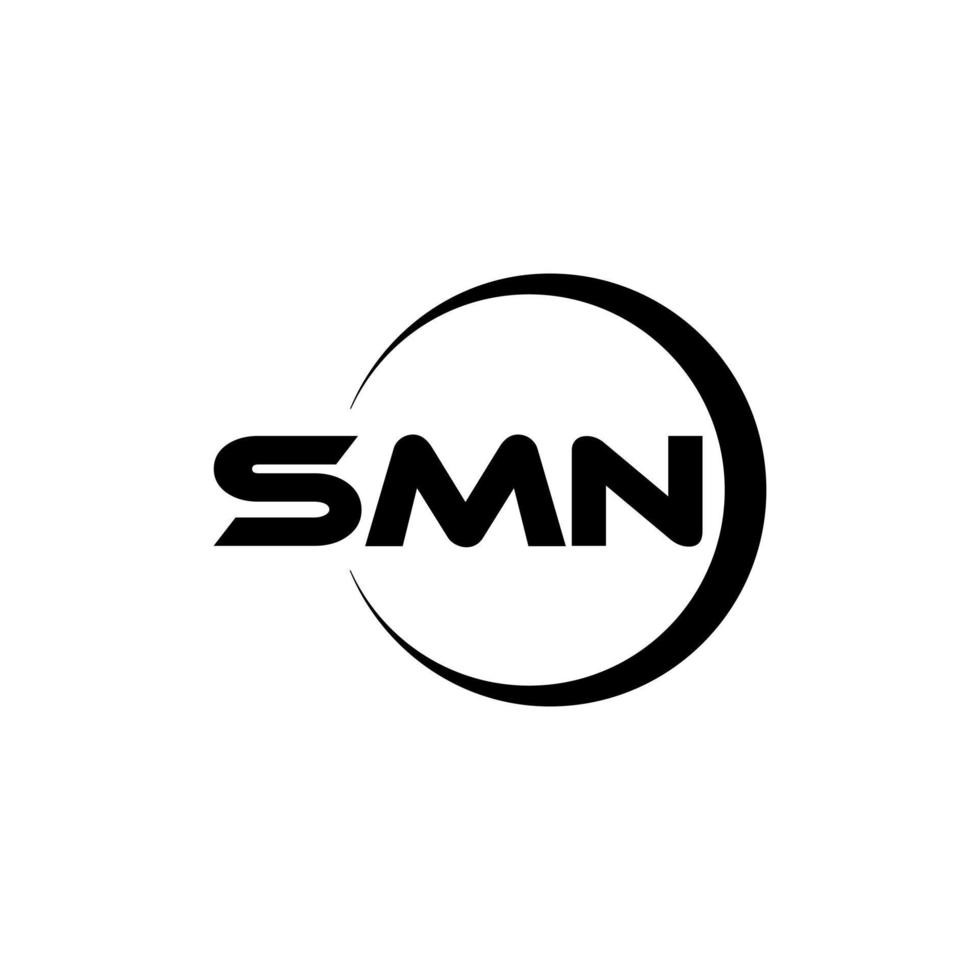 smn brev logotyp design i illustratör. vektor logotyp, kalligrafi mönster för logotyp, affisch, inbjudan, etc.