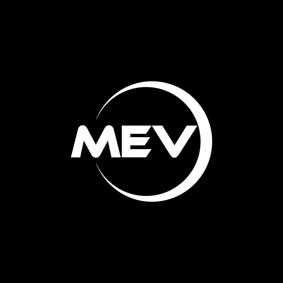 mev brev logotyp design i illustration. vektor logotyp, kalligrafi mönster för logotyp, affisch, inbjudan, etc.