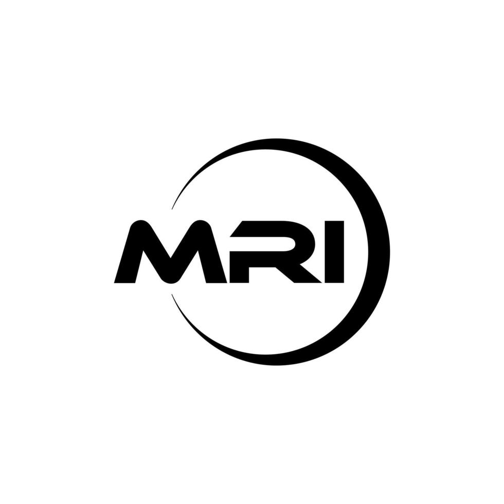 mri brev logotyp design i illustration. vektor logotyp, kalligrafi mönster för logotyp, affisch, inbjudan, etc.