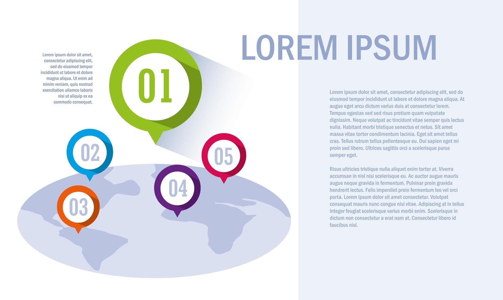 infographic med siffror och planeten jorden vektor