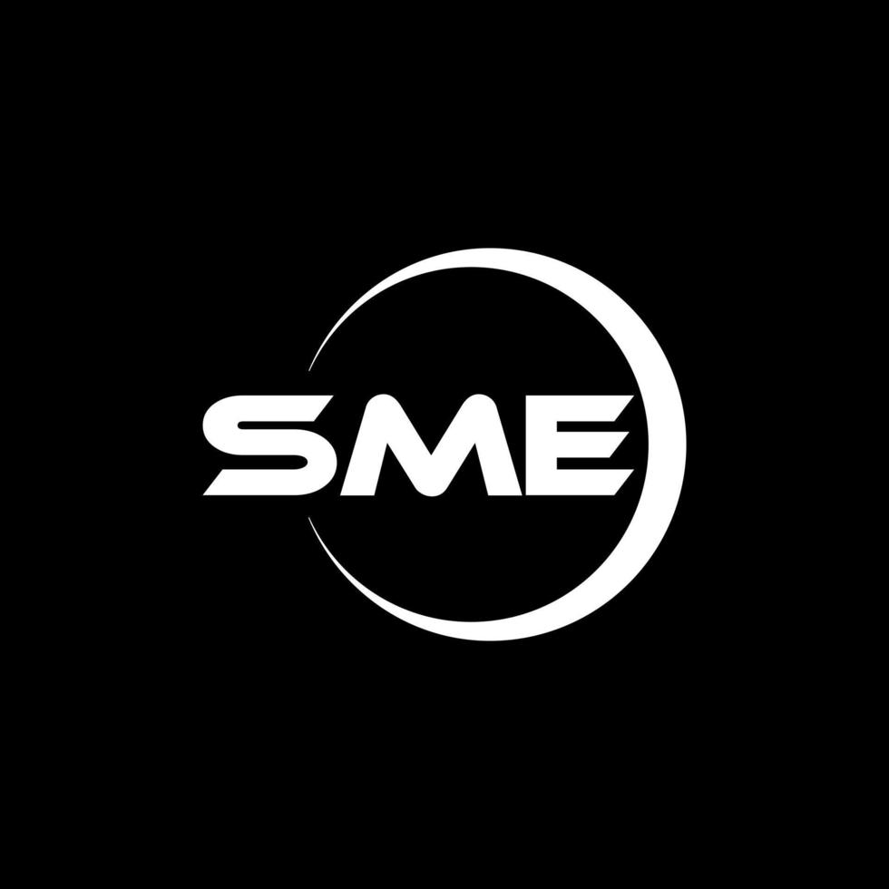 sme brev logotyp design i illustratör. vektor logotyp, kalligrafi mönster för logotyp, affisch, inbjudan, etc.