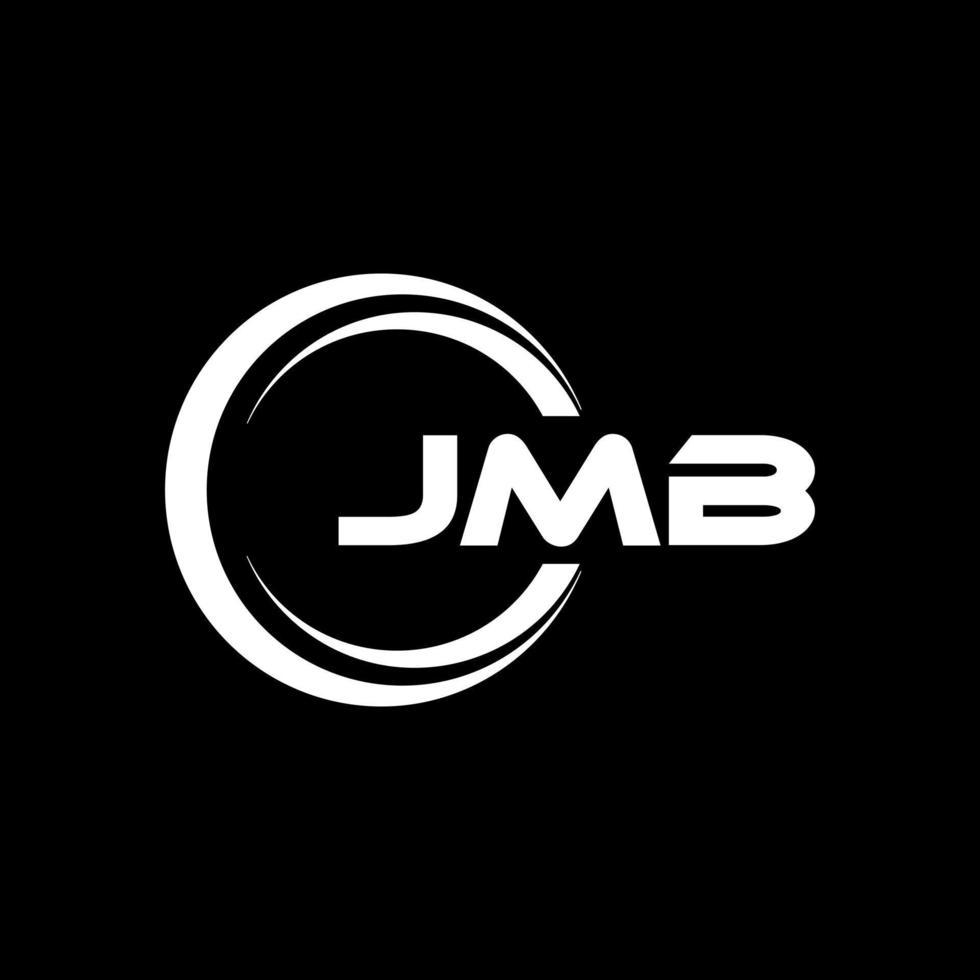 jmb brev logotyp design i illustration. vektor logotyp, kalligrafi mönster för logotyp, affisch, inbjudan, etc.