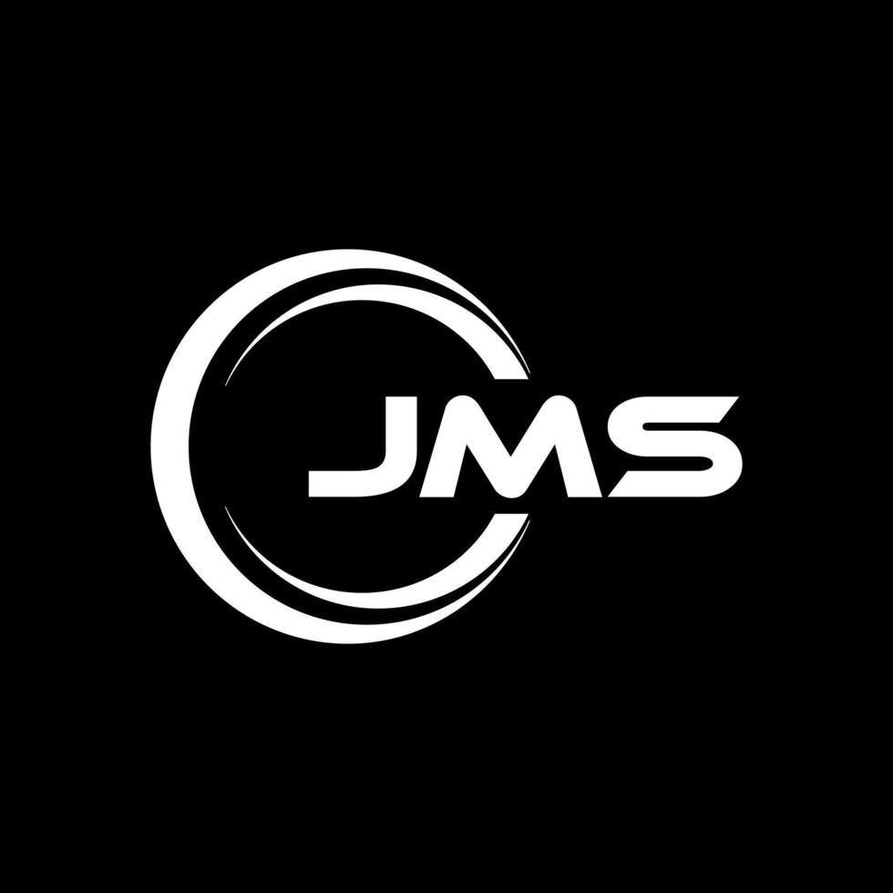 jms brev logotyp design i illustration. vektor logotyp, kalligrafi mönster för logotyp, affisch, inbjudan, etc.