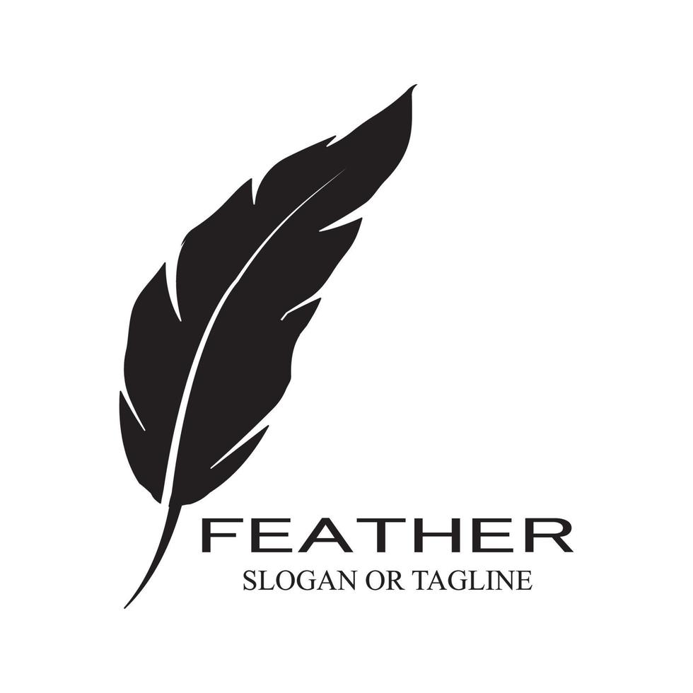 Feder-Logo-Vektor vektor