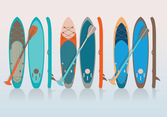 Paddle och Board Vector