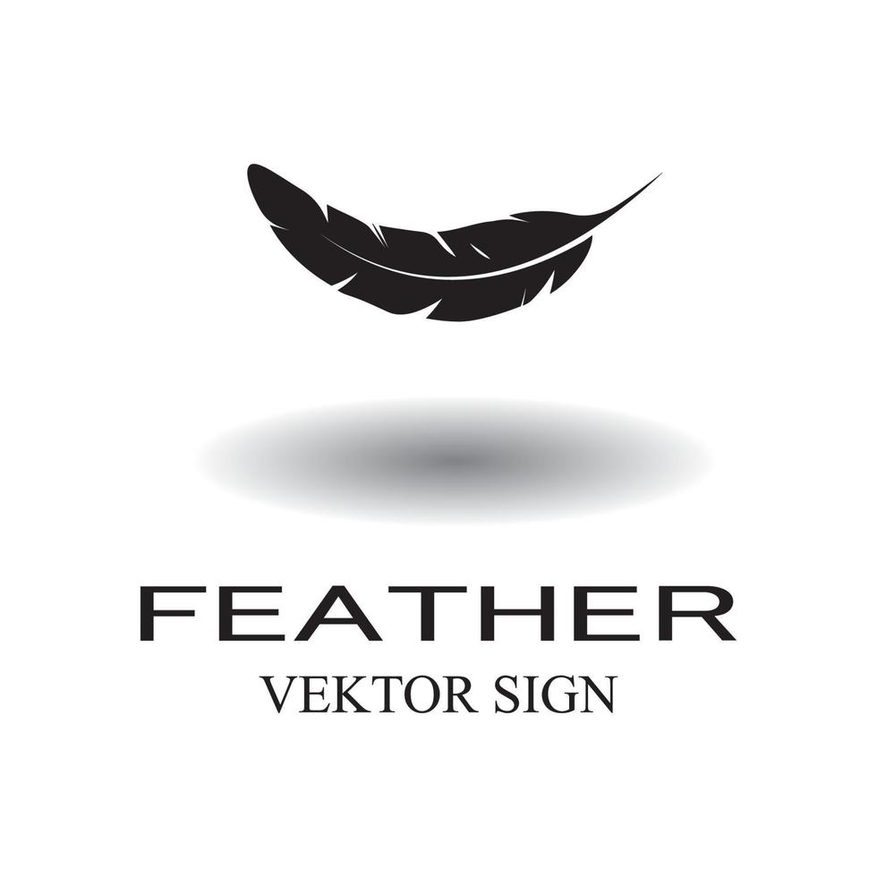 Feder-Logo-Vektor vektor