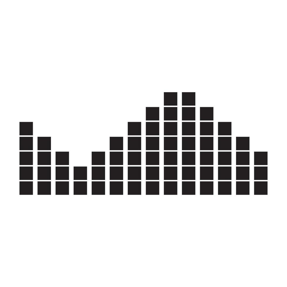 Schallwellen-Musik-Logo-Vektorvorlage vektor