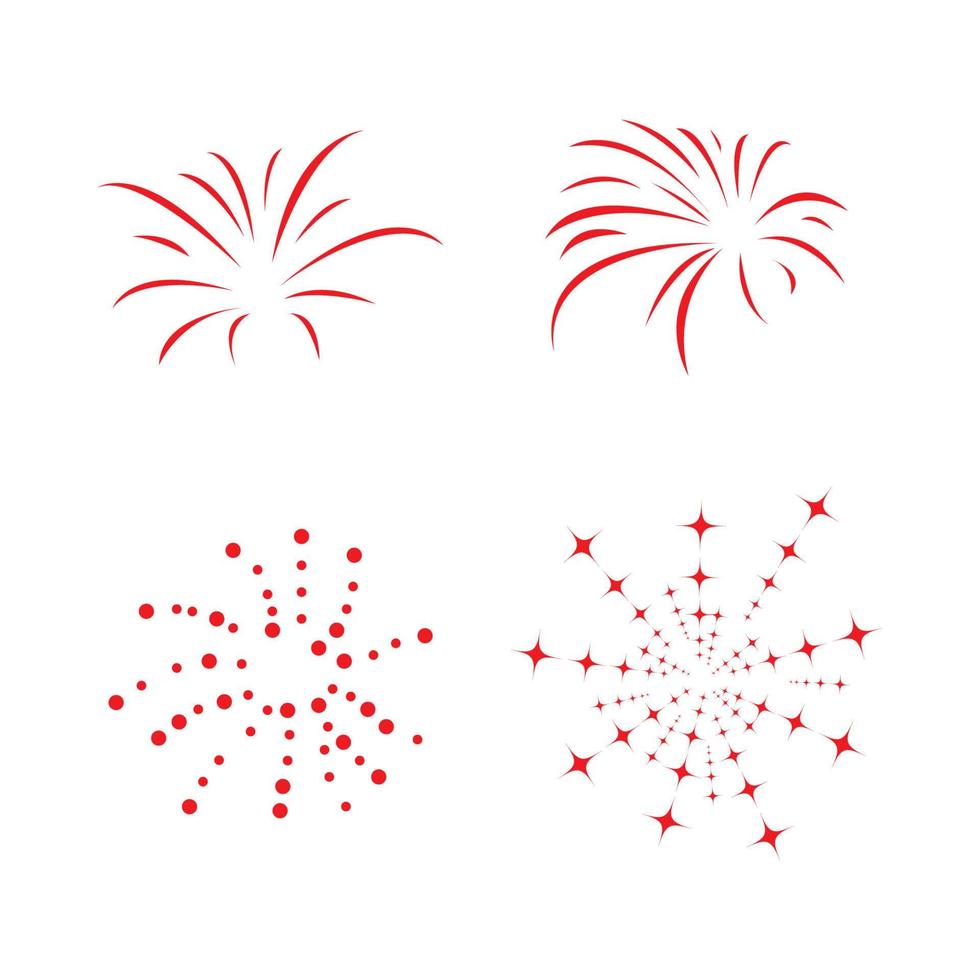 Feuerwerk-Logo-Vektor vektor