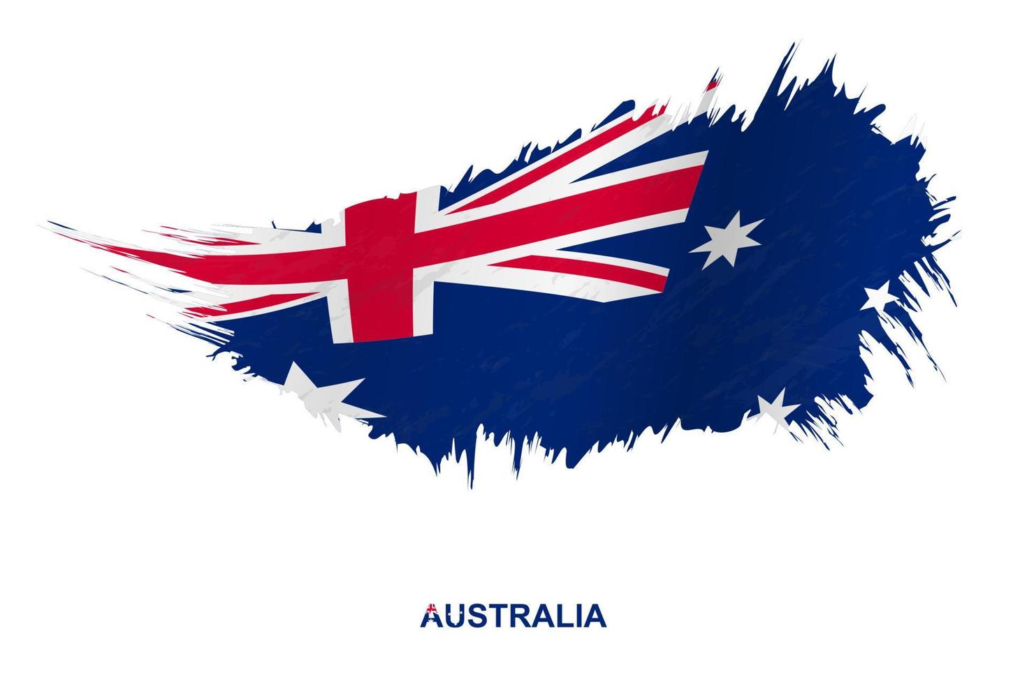 flagga av Australien i grunge stil med vinka effekt. vektor