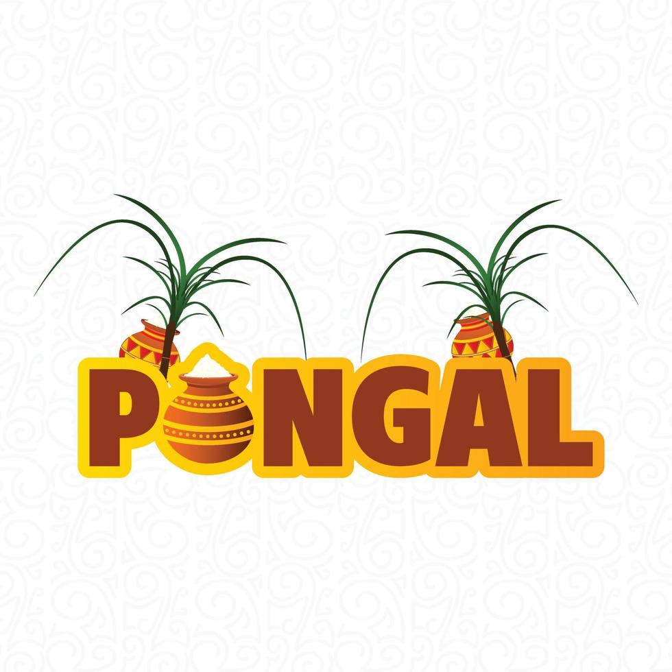 Pongal-Typografie-Design vektor