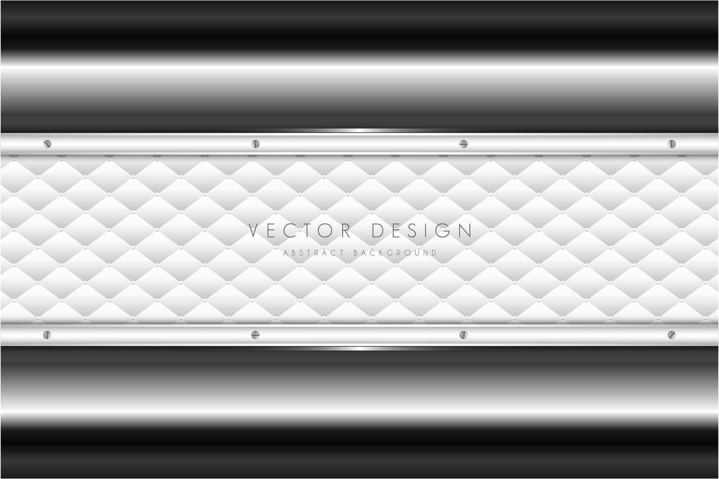 eleganter grauer Metallhintergrund mit weißer Polsterung. vektor