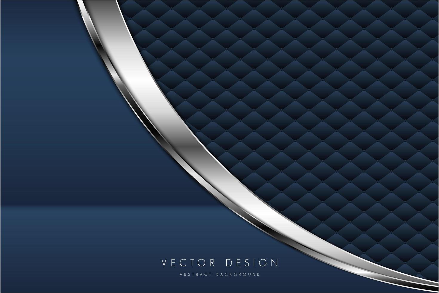 blauer und silberner metallischer Hintergrund mit Polsterung vektor