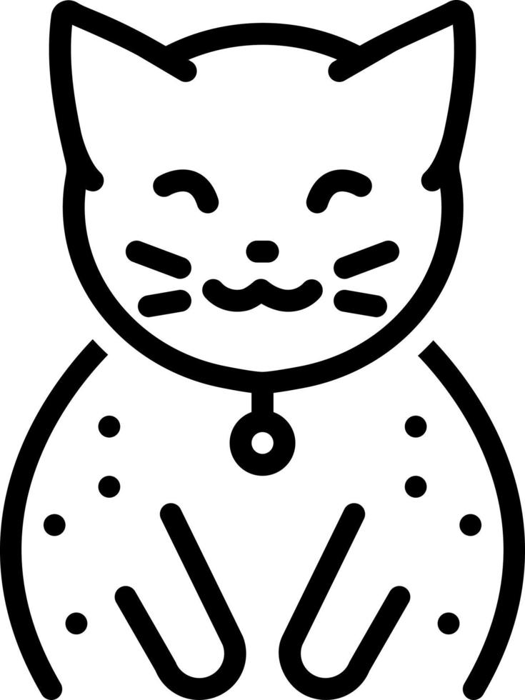 Liniensymbol für Katze vektor