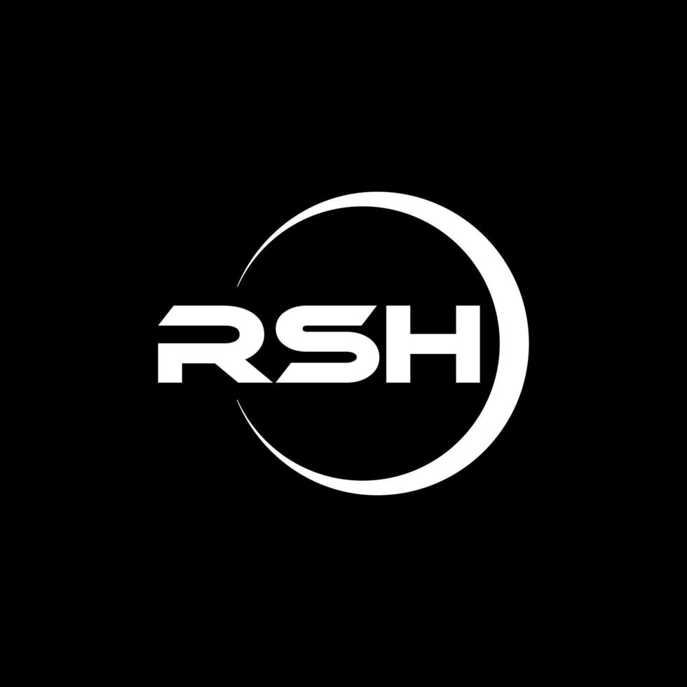 rsh-Buchstaben-Logo-Design in Abbildung. Vektorlogo, Kalligrafie-Designs für Logo, Poster, Einladung usw. vektor