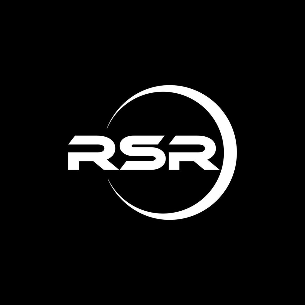rsr-Brief-Logo-Design in Abbildung. Vektorlogo, Kalligrafie-Designs für Logo, Poster, Einladung usw. vektor