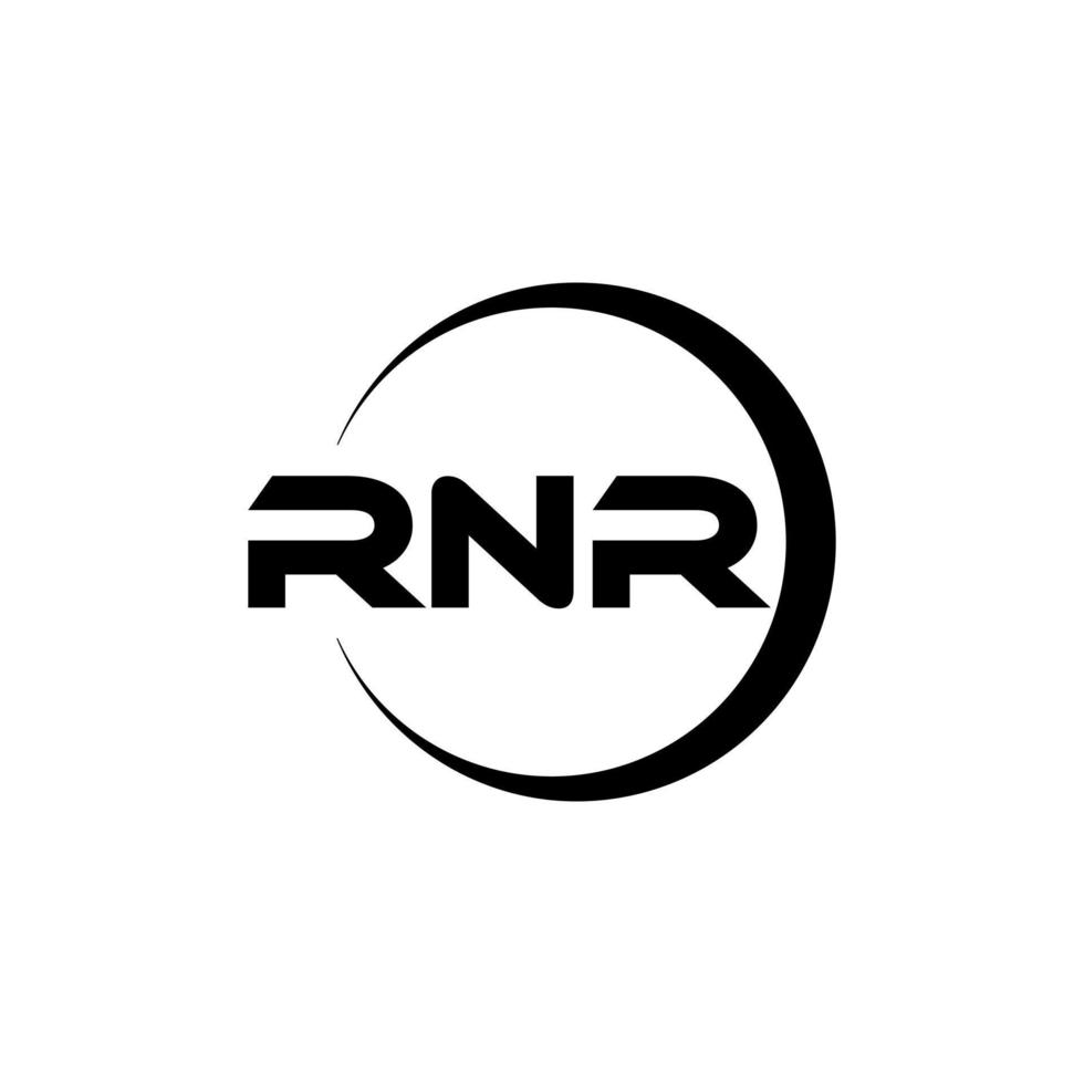 rnr-Brief-Logo-Design in Abbildung. Vektorlogo, Kalligrafie-Designs für Logo, Poster, Einladung usw. vektor