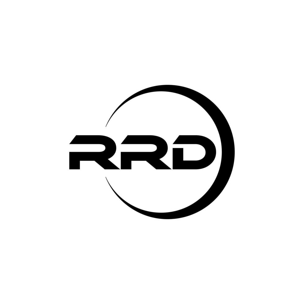 rrd brev logotyp design i illustration. vektor logotyp, kalligrafi mönster för logotyp, affisch, inbjudan, etc.