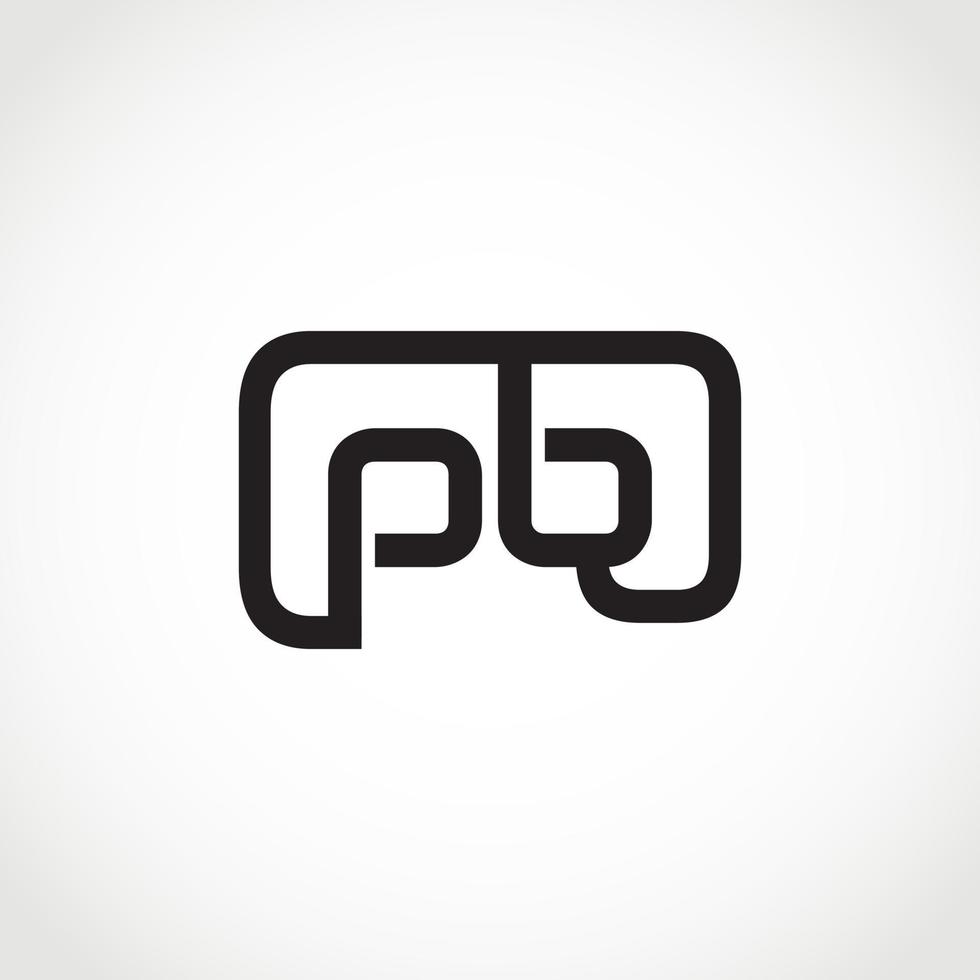 pb brev, första pb brev logotyp, pb brev logotyp design vektor. vektor