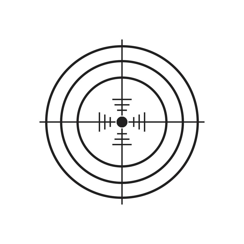 prickskytt syn symbol hårkors mål logotyp vektor