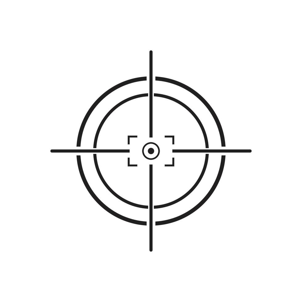 Scharfschützenvisier Symbol Fadenkreuz Logo Vektor