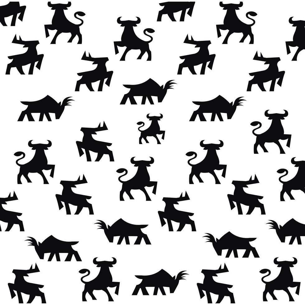 Schwarz-Weiß-Muster mit Tier vektor
