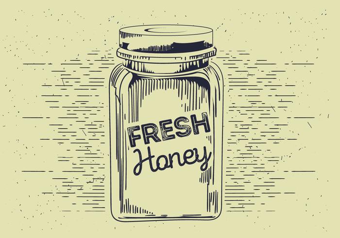 Gratis Honey Jar Vector Sketch