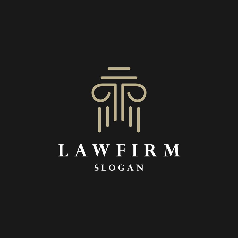 Anwaltskanzlei Logo Symbol flache Designvorlage vektor