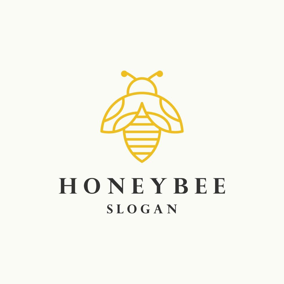 Honigbienen-Logo-Symbol-Design-Vorlage-Vektor-Illustration vektor