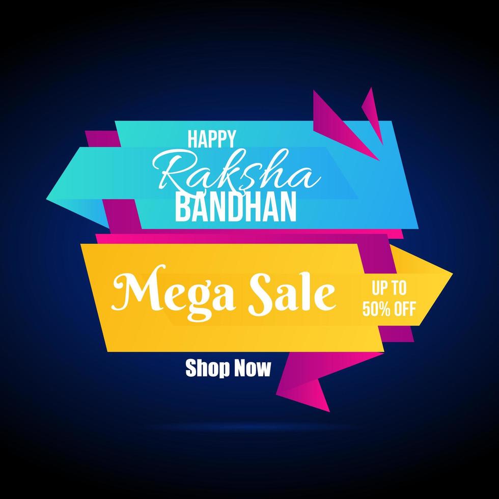 glücklich Raksha Bandhan Verkauf Banner vektor