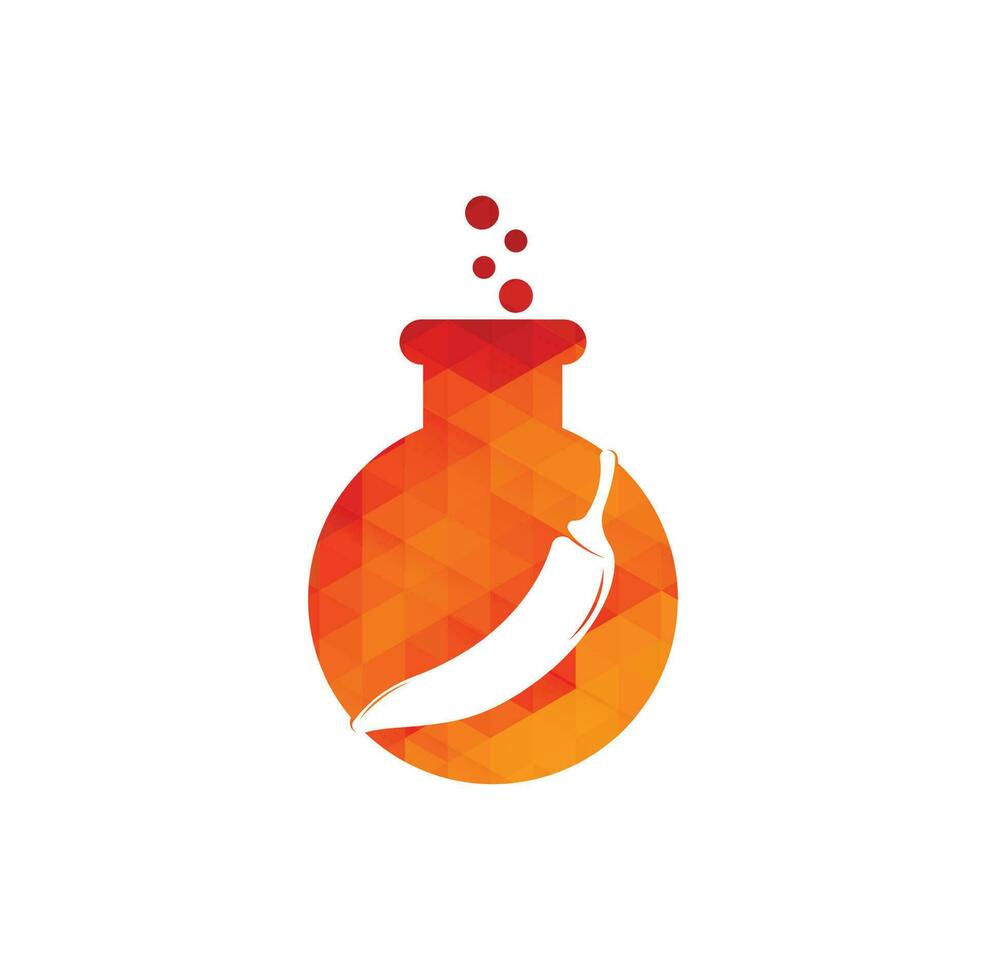 Labor-Chili-Logo-Design-Vektorvorlage, rotes Chili-Logo. Symbol Symbol vektor