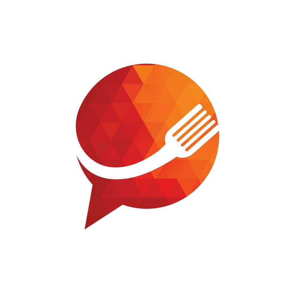 Food-Talk-Logo-Vektor-Logo-Vorlage vektor