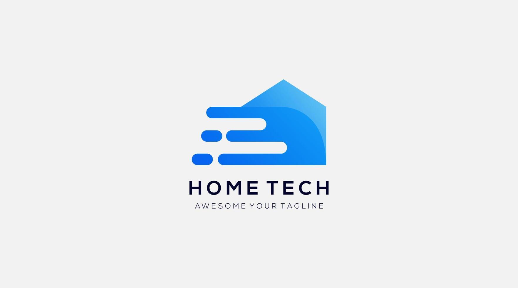 Hem tech vektor logotyp design mall