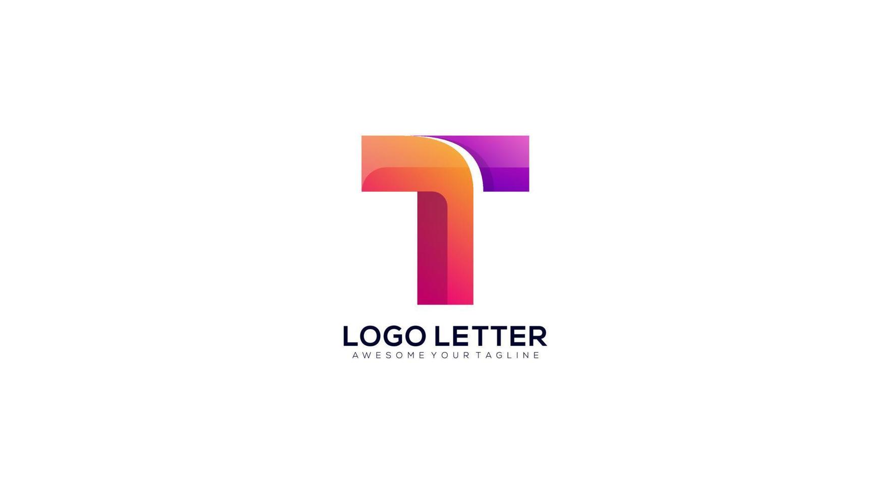 minimal vektor grafisk alfabet symbol. brev t logotyp.