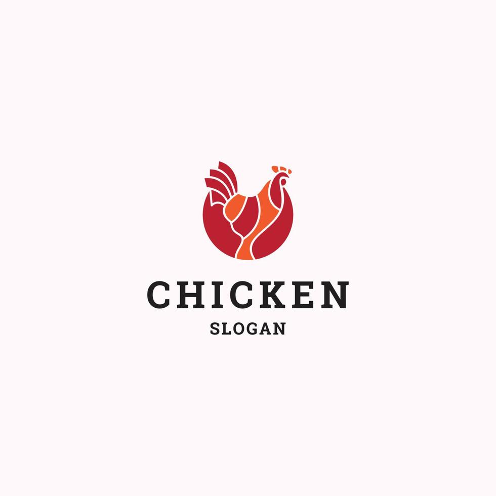 kyckling logotyp ikon design mall vektor illustration