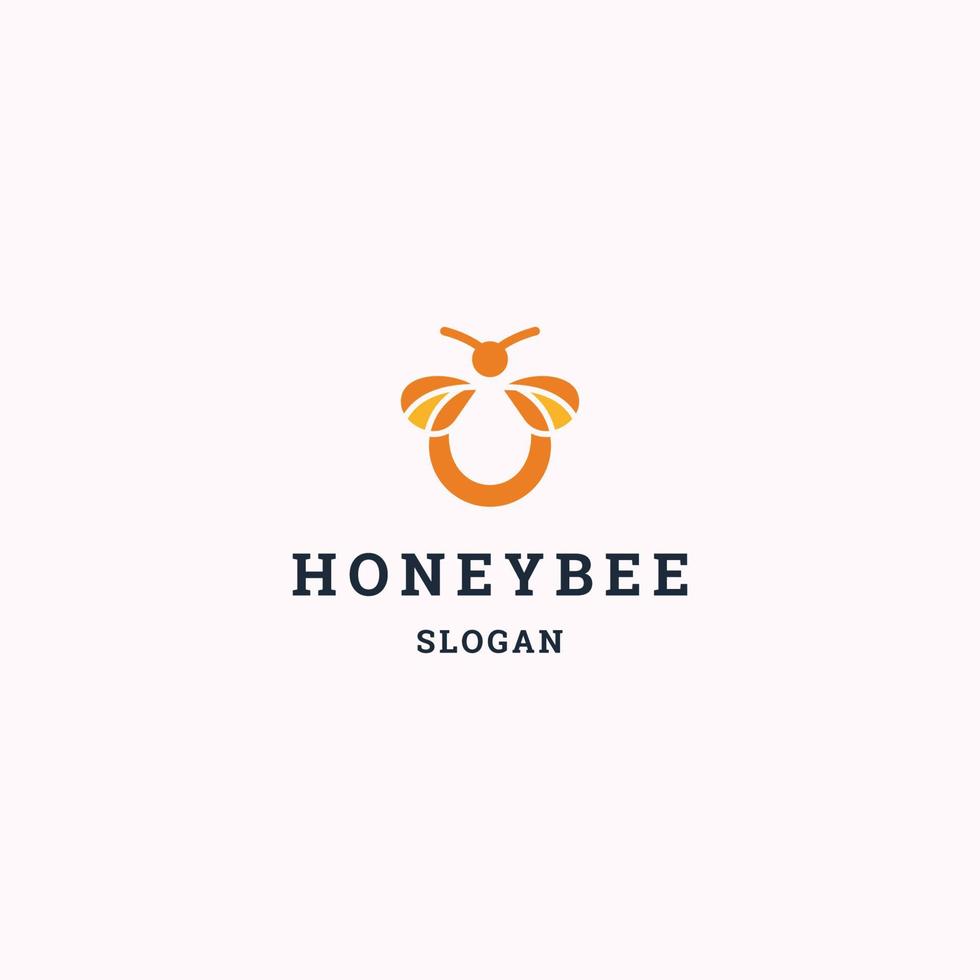 Honigbienen-Logo-Symbol-Design-Vorlage-Vektor-Illustration vektor