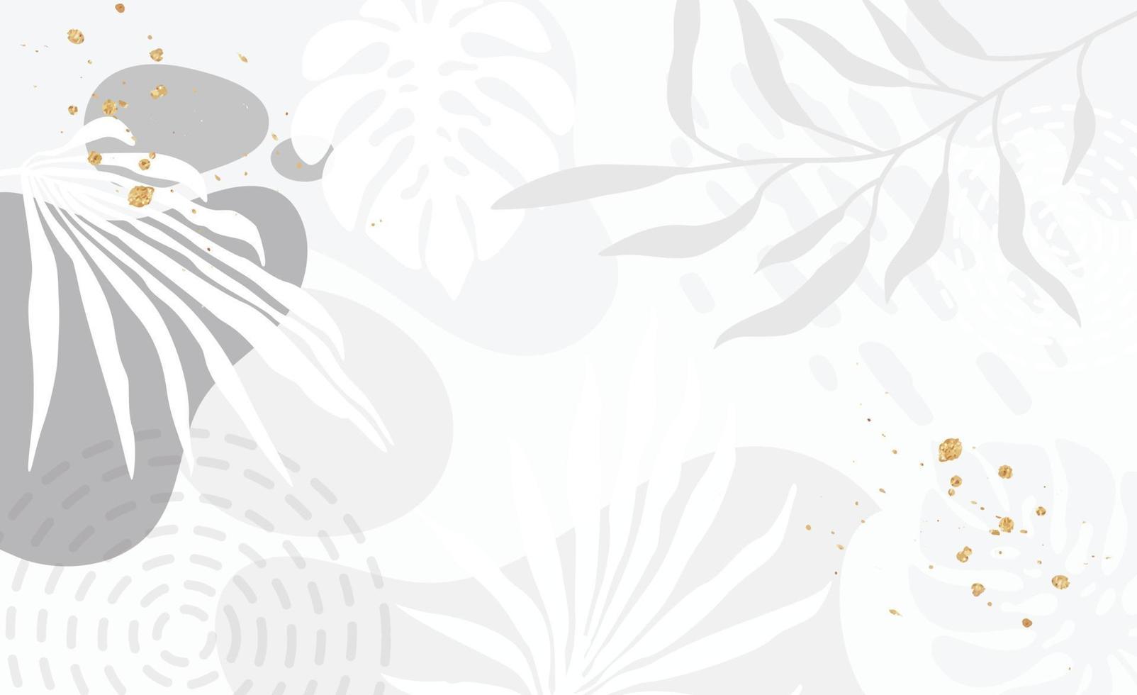 bunte Plakathintergrund-Vektorillustration exotische Pflanzen, Zweige, Kunstdruck für Schönheit, Mode und Naturprodukte, Wellness, Hochzeit und Veranstaltung. vektor