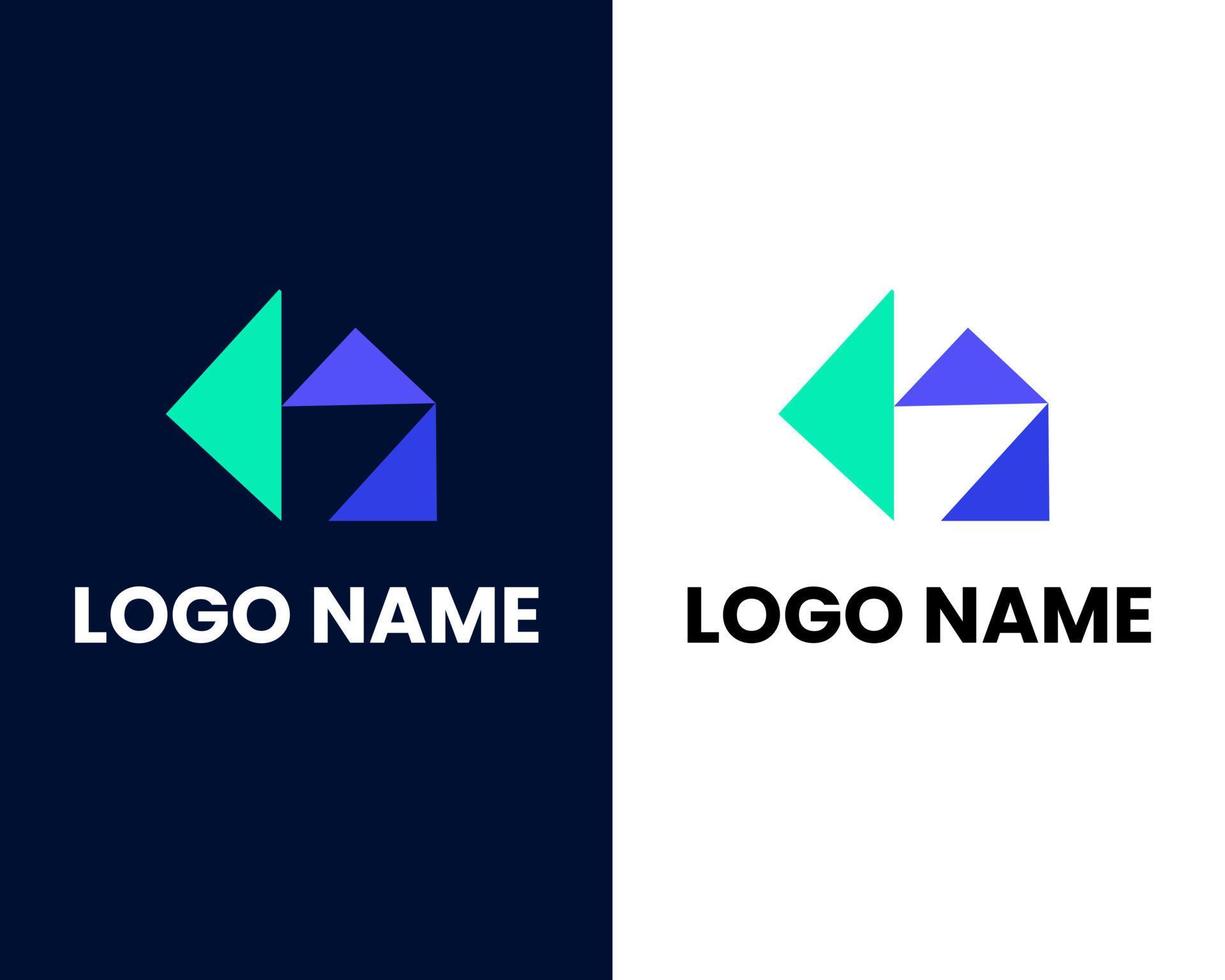 Hem med pil modern logotyp design mall vektor
