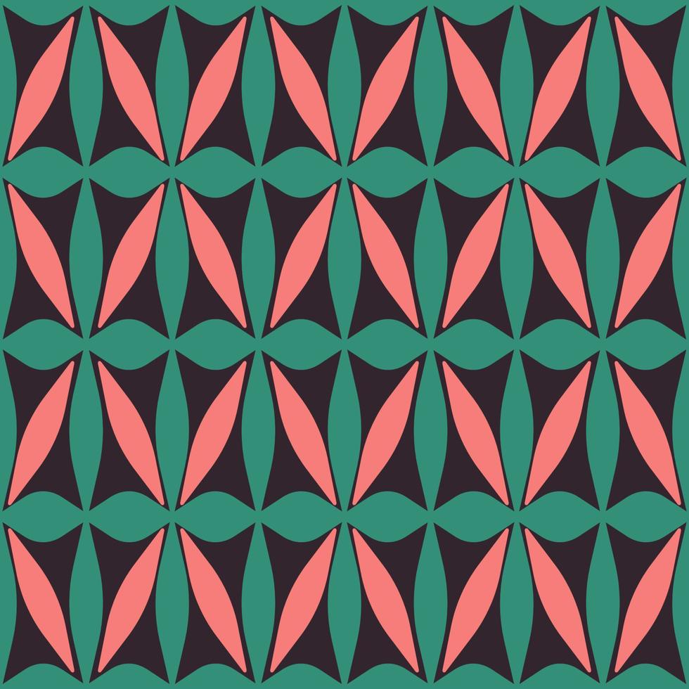 ethnisches geometrisches Blumenmuster. ethnische islamische rot-grüne abstrakte Blume geometrische Form nahtlose Muster Hintergrund. geometrisches blumenmuster für stoffe, innendekorationselemente, polster. vektor