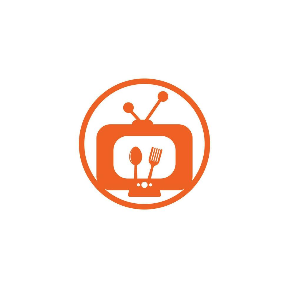 Design-Vektor für Lebensmittelkanal-Logo-Vorlagen. Inspiration für das Design von Kochkanal-TV-Logo-Vorlagen vektor